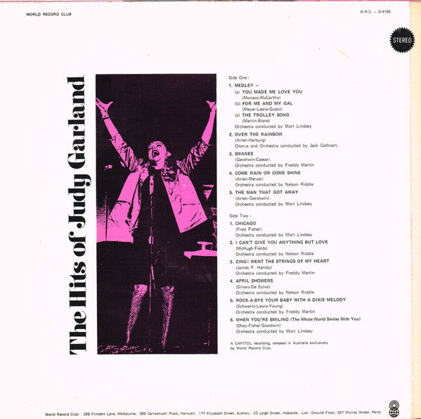 Judy Garland : The Hits Of Judy Garland (LP, Comp, Club, RE, 2nd)