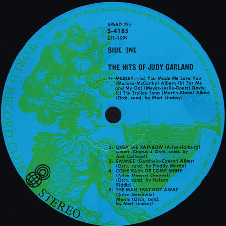 Judy Garland : The Hits Of Judy Garland (LP, Comp, Club, RE, 2nd)