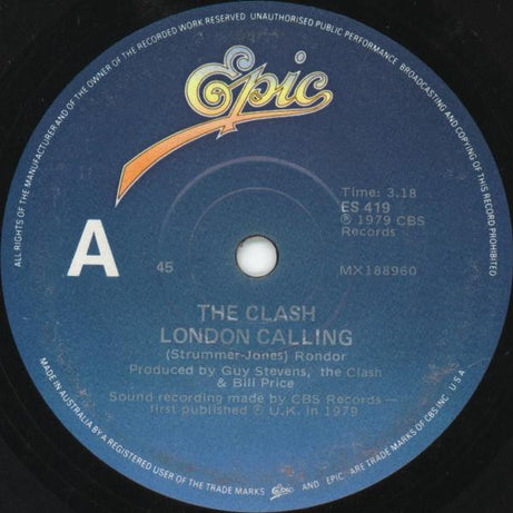 The Clash : London Calling (7", Single)