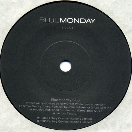 New Order : Blue Monday 1988 (7", Single)