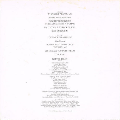 Bette Midler : The Rose (The Original Soundtrack Recording) (LP, Album)