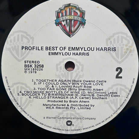 Emmylou Harris : Profile / Best Of Emmylou Harris (LP, Comp)