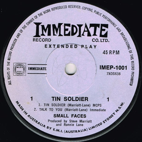 Small Faces : Tin Soldier (7", EP)