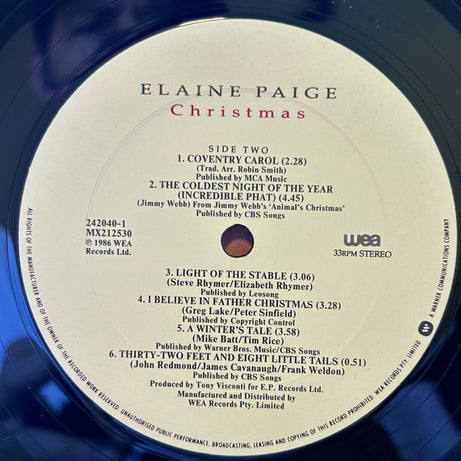 Elaine Paige : Christmas (LP)