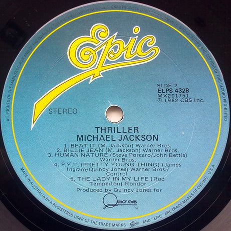 Michael Jackson : Thriller (LP, Album, Gat)