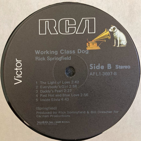 Rick Springfield : Working Class Dog (LP, Album, Ind)