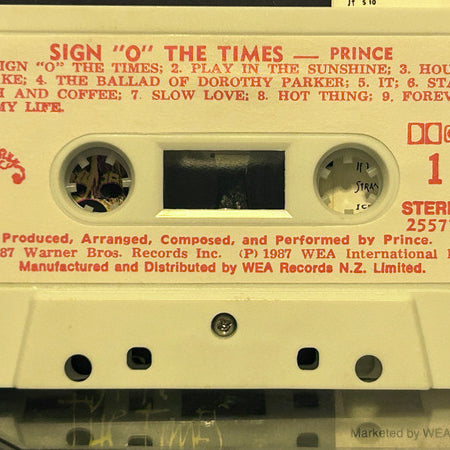 Prince : Sign "O" The Times (Cass, Album, Whi)