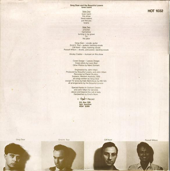 Greg Dear And The Beautiful Losers (3) : Lover / Saint (LP, Album)