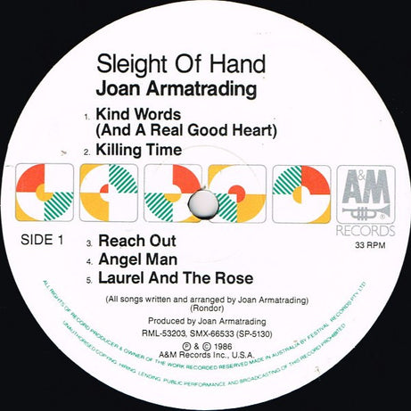 Joan Armatrading : Sleight Of Hand (LP, Album)