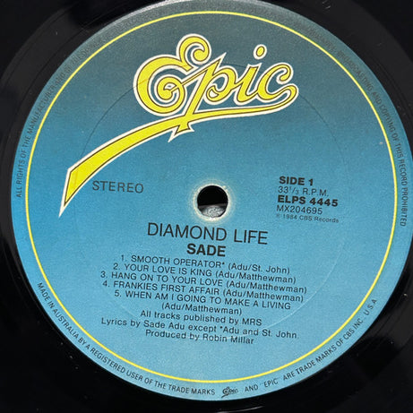 Sade : Diamond Life (LP, Album, RE, Gat)