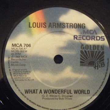 Louis Armstrong : What A Wonderful World / Hello Dolly (7", Single, RP)