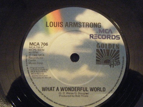 Louis Armstrong : What A Wonderful World / Hello Dolly (7", Single, RP)