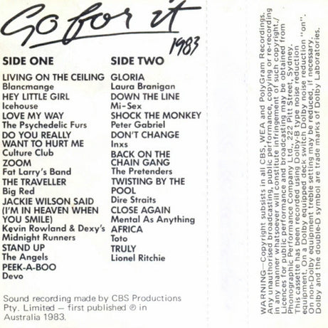 Various : Go For It 1983 (Cass, Comp, Dol)