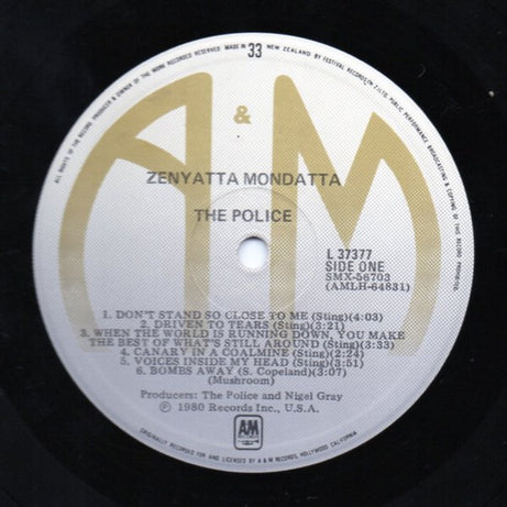 The Police : Zenyatta Mondatta (LP, Album)