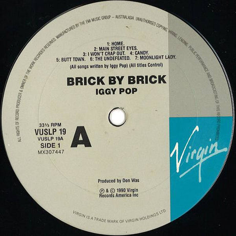 Iggy Pop : Brick By Brick (LP, Album)
