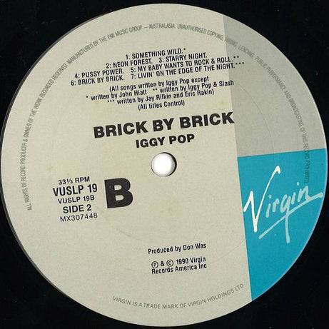 Iggy Pop : Brick By Brick (LP, Album)