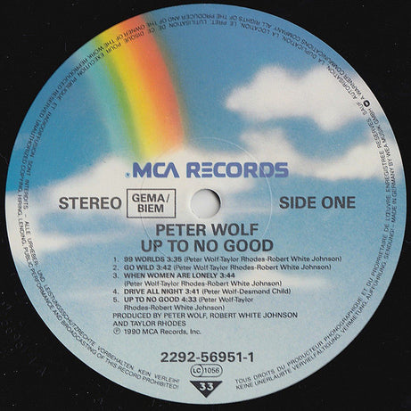 Peter Wolf : Up To No Good! (LP, Album)