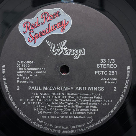 Paul McCartney And Wings* : Red Rose Speedway (LP, Album, Gat)