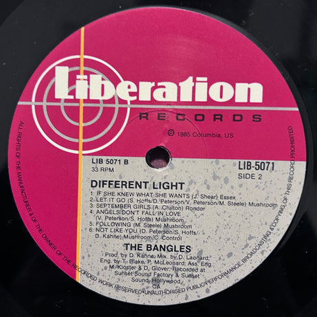 Bangles : Different Light (LP, Album)
