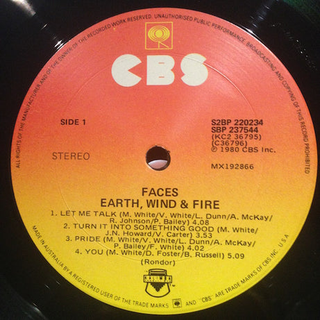 Earth, Wind & Fire : Faces (2xLP, Album)