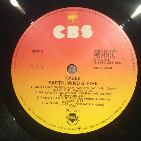 Earth, Wind & Fire : Faces (2xLP, Album)