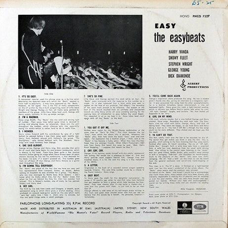 The Easybeats : Easy (LP, Album, Mono)