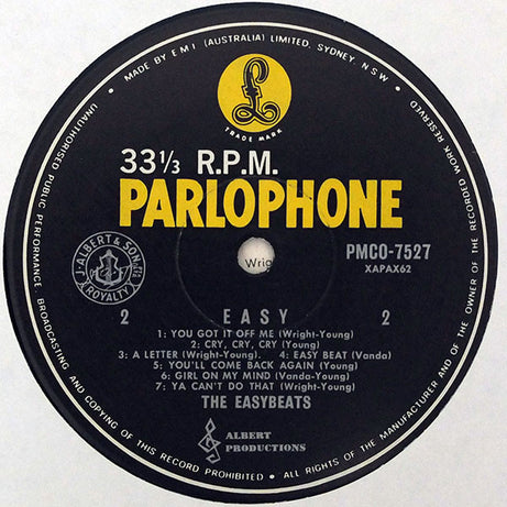 The Easybeats : Easy (LP, Album, Mono)
