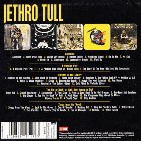 Jethro Tull : 5 Album Set (CD, Album, RE + CD, Album, RE, RM + CD, Album, RE,)