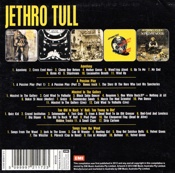 Jethro Tull : 5 Album Set (CD, Album, RE + CD, Album, RE, RM + CD, Album, RE,)
