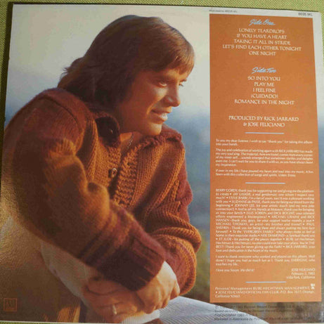 José Feliciano : Romance In The Night (LP, Album)