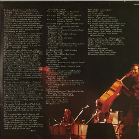 Harry Chapin : Greatest Stories - Live (2xLP, Album)