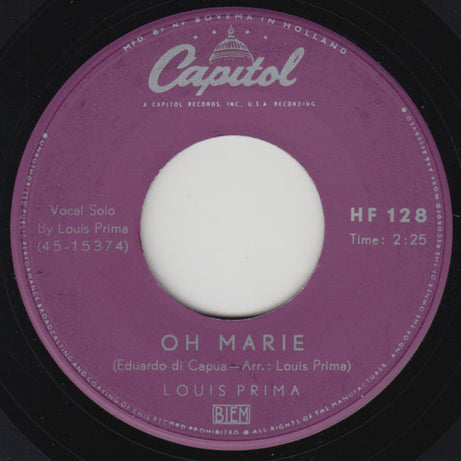 Louis Prima : Oh Marie / Buona Sera (7", Single)