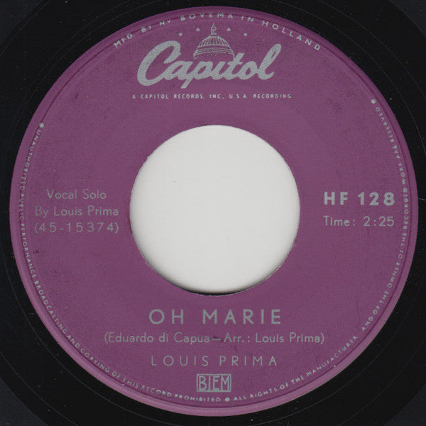 Louis Prima : Oh Marie / Buona Sera (7", Single)