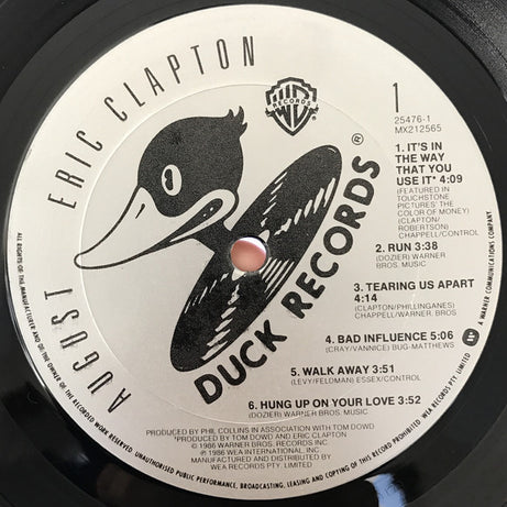 Eric Clapton : August (LP, Album)