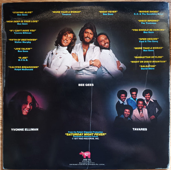 Various : Saturday Night Fever (The Original Movie Sound Track) (2xLP, Album, Comp, Gat)
