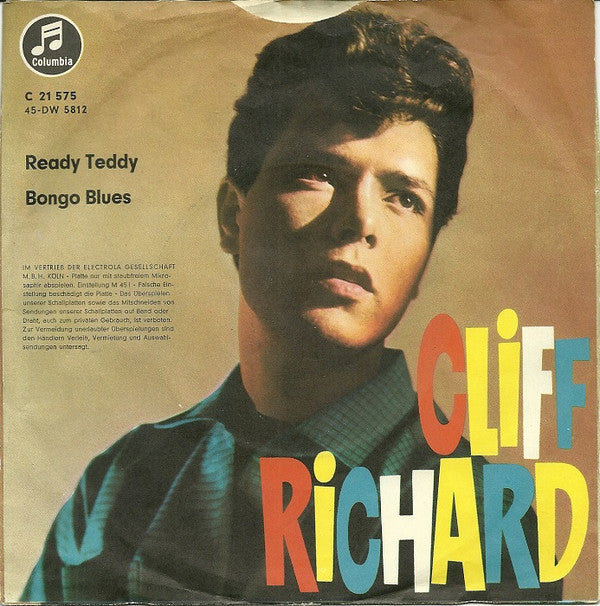 Cliff Richard : Ready Teddy / Bongo Blues (7", Single, RP, BIE)