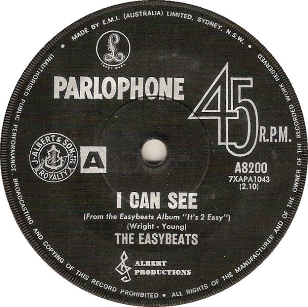 The Easybeats : Come And See Her / I Can See (7", Single)