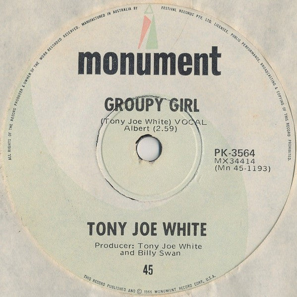Tony Joe White : Groupy Girl (7")