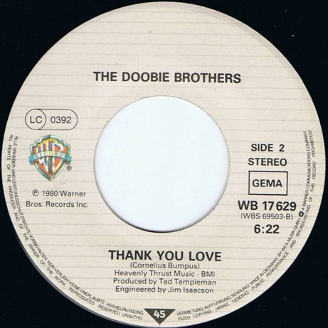 The Doobie Brothers : Real Love (7", Single)