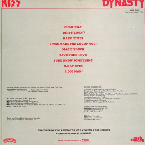 Kiss : Dynasty (LP, Album)