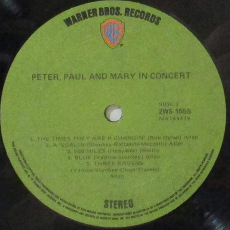 Peter, Paul And Mary* : In Concert (2xLP, Album, Gre)