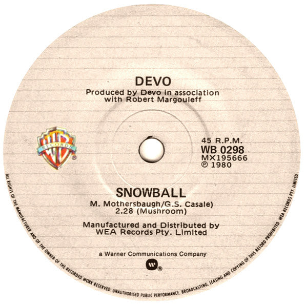 Devo : Freedom Of Choice (7")