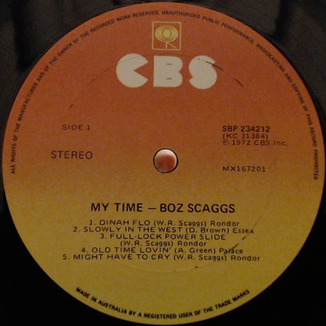 Boz Scaggs : My Time (LP, Album)