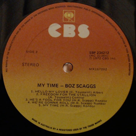 Boz Scaggs : My Time (LP, Album)