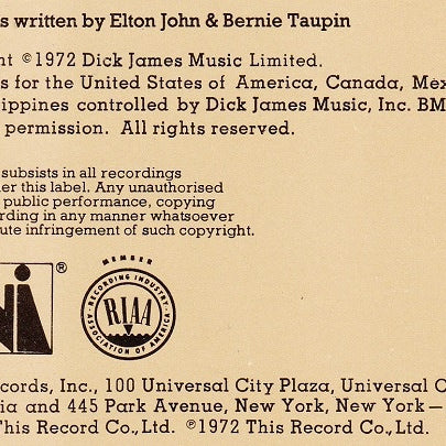 Elton John : Honky Château (LP, Album, Pin)