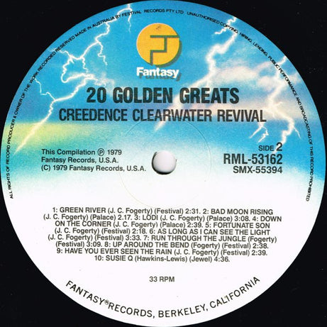 Creedence Clearwater Revival : 20 Golden Greats (LP, Comp, RP)