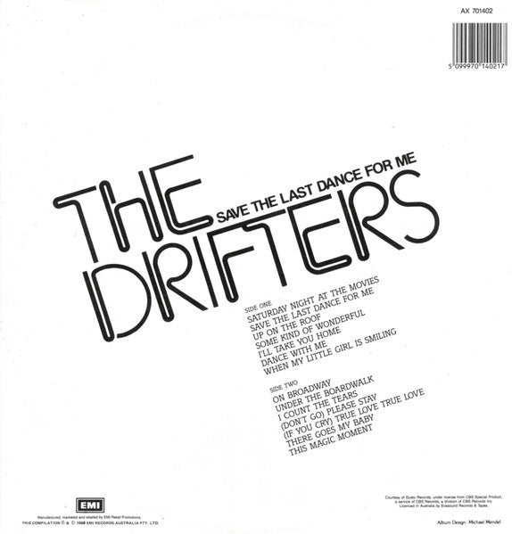 The Drifters : Save The Last Dance For Me (LP, Comp, RE)