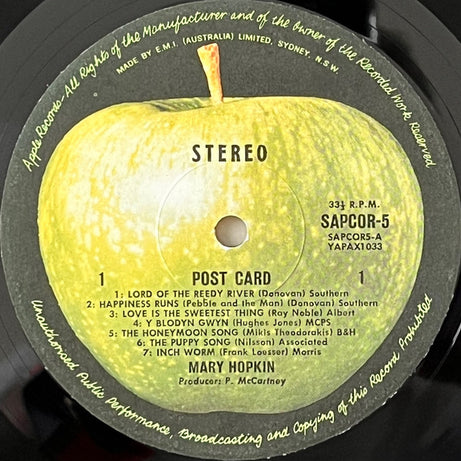 Mary Hopkin : Post Card (LP, Album)