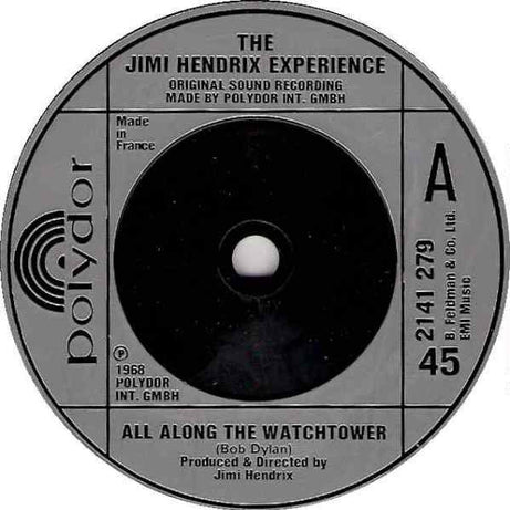 The Jimi Hendrix Experience : All Along The Watchtower (7", Single, RE)