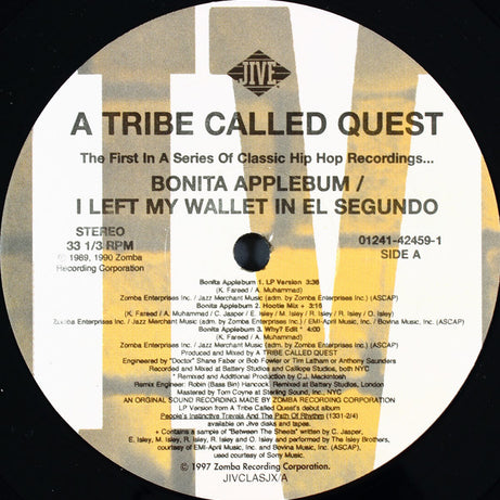 A Tribe Called Quest : Bonita Applebum / I Left My Wallet In El Segundo (12")